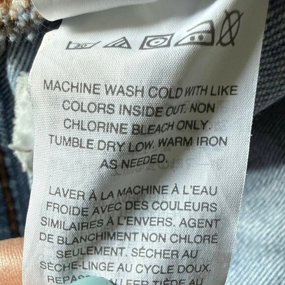 Madewell Wide Leg Crop Button Fly Size 26 Light Wash Frayed Hem - Picture 11 of 11